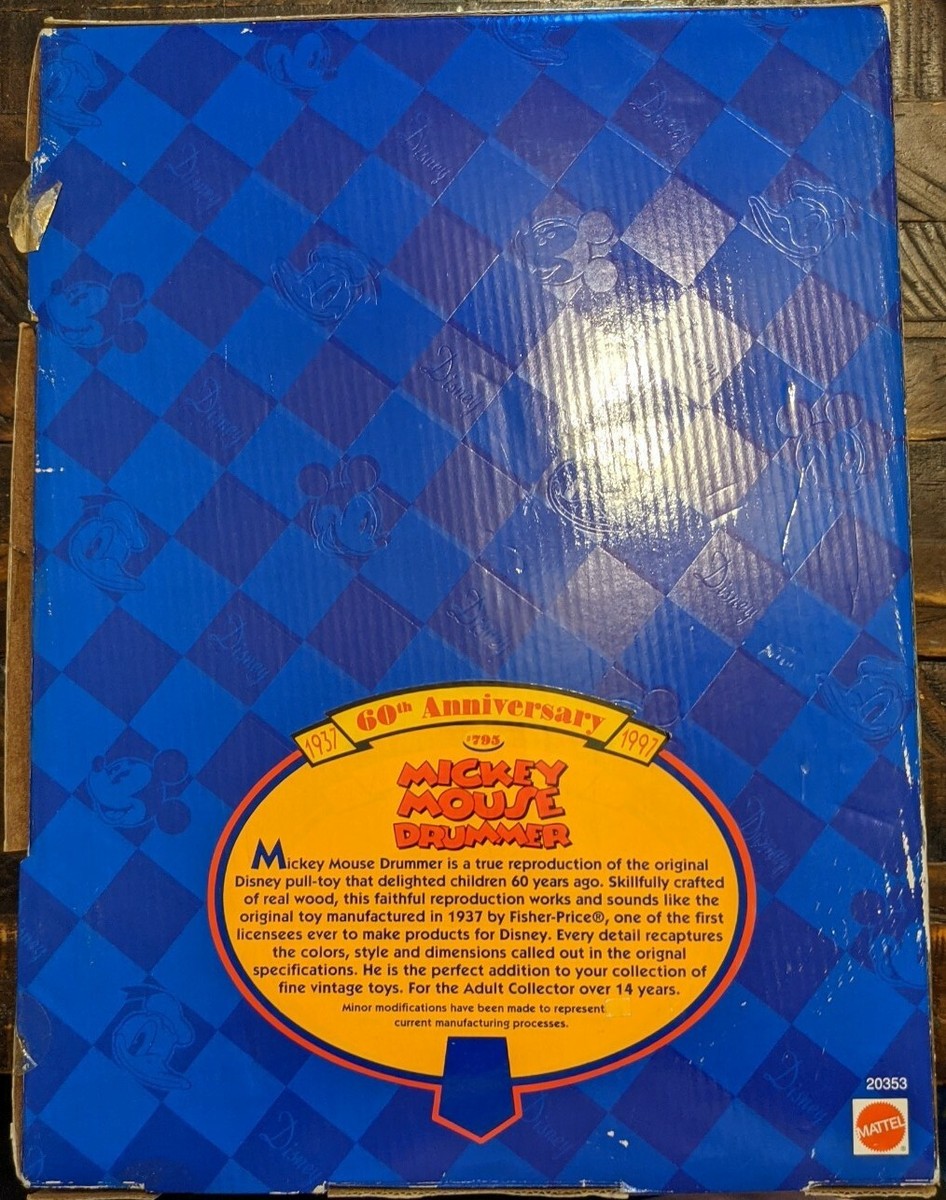 Mattel Fisher Price Walt Disney's Mickey Mouse Drummer 60th