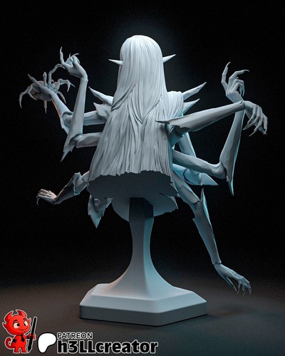 Lolth Büste - d&d - 3D gedruckte Harz Miniatur - Spiele - unbemalt - Bild 5 von 7
