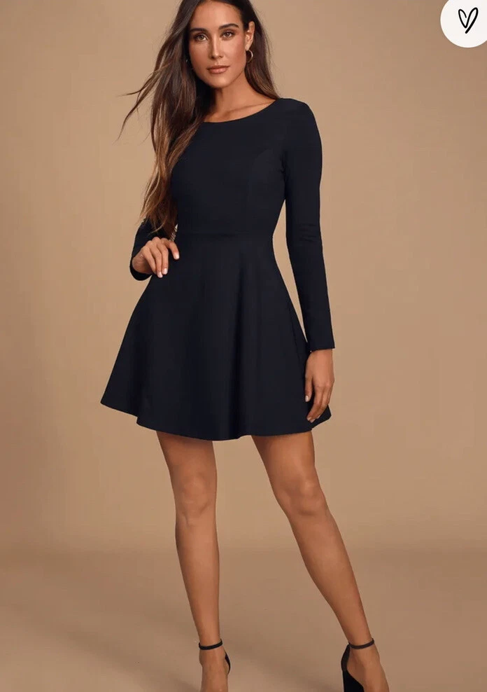 black skater dress