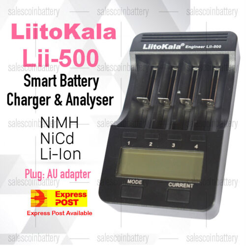 LiitoKala Lii-500 LCD NiMH NiCd Li-Ion Battery Charger / Analyser Tester >D4 VC4 - Picture 1 of 5