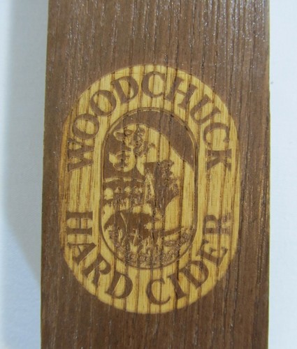 WOODCHUCK Fusto Birra in Legno Duro Sidro Manico Doppio Lato con Etichette Extra - Foto 9 di 12