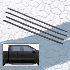 4Pcs Body Side Molding Trim Fit For 2014-2018 Silverado/Sierra Crew Cab Silver