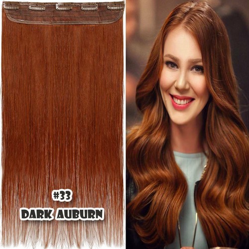 Brazilian 100% Remy Human Hair Extensions One Piece Piece Weft Half Head THICK - Picture 51 of 73