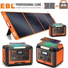 EBL Portable Power Station 2000W /1000W Peak Solar Generator / 200W Solar Panel
