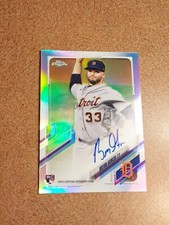 BRYAN GARCIA 2021 TOPPS CHROME REFRACTOR AUTOGRAPHED ROOKIE CARD.#245/499