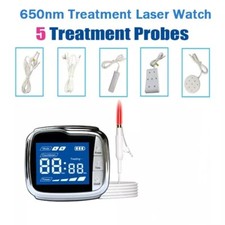 7 in 1 650nm Red Light Laser Watch with Ear Nasal Oral 7 diodes pad 9 diodes pad