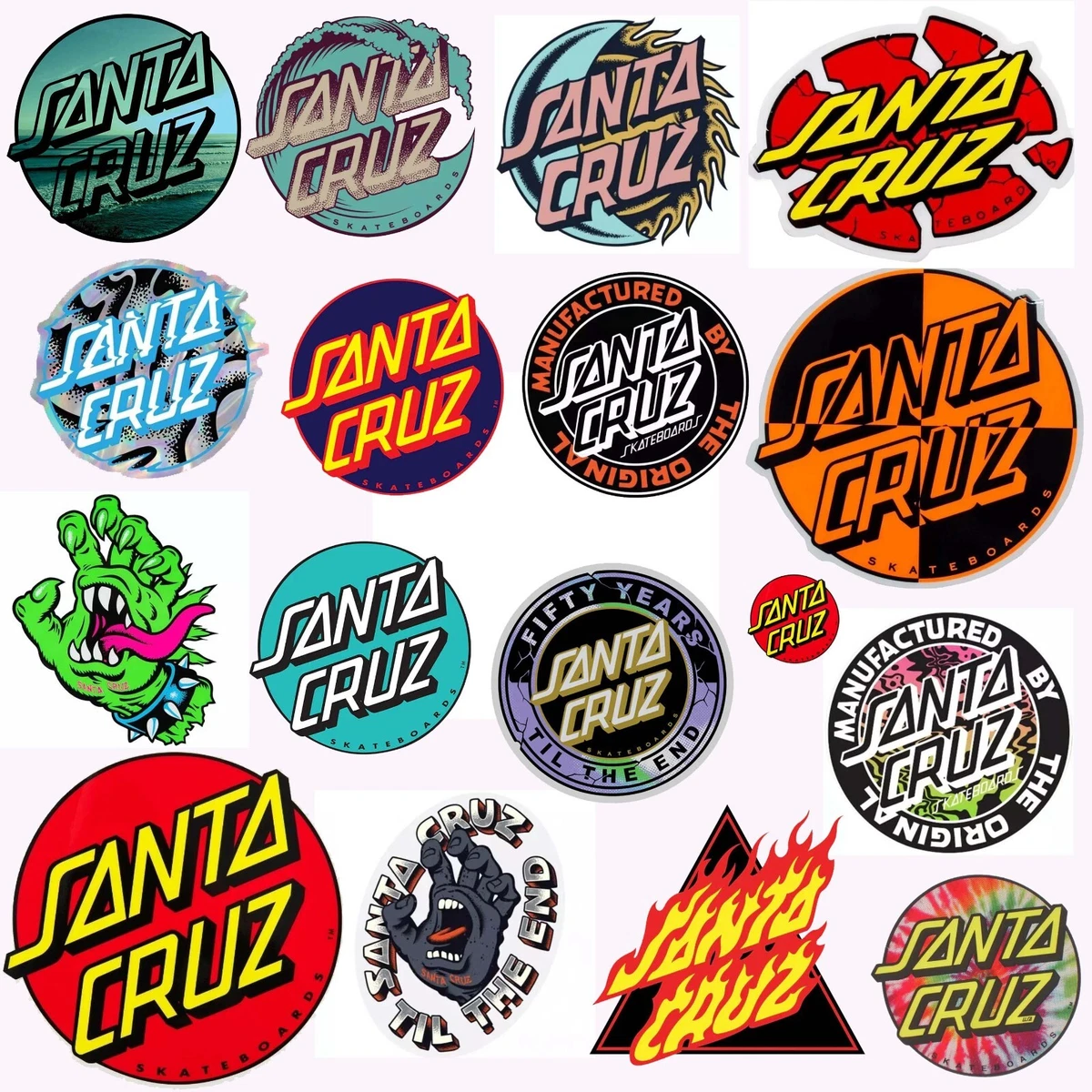 Preços baixos em Santa Cruz Adesivos e decalques para Skateboard e