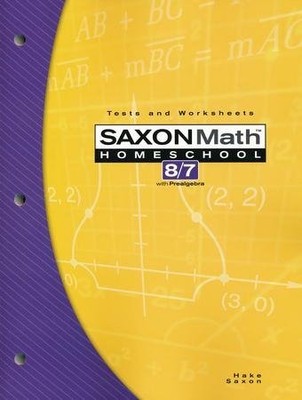 Saxon Math 8/7, 3rd Edition, Tests &amp; Worksheets 9781591413240 | eBay