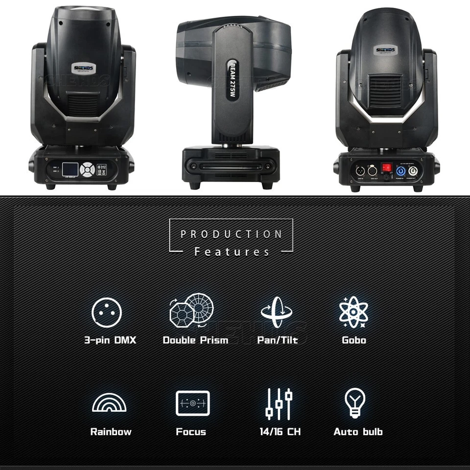 10R 275W Beam Gobo Moving Head Light Stage Lighting DMX512 For DJ Disco ( Bulb) - Image 2 of 4