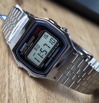 Casio A159W-N1 Classic Design Digital Stainless Steel Quartz