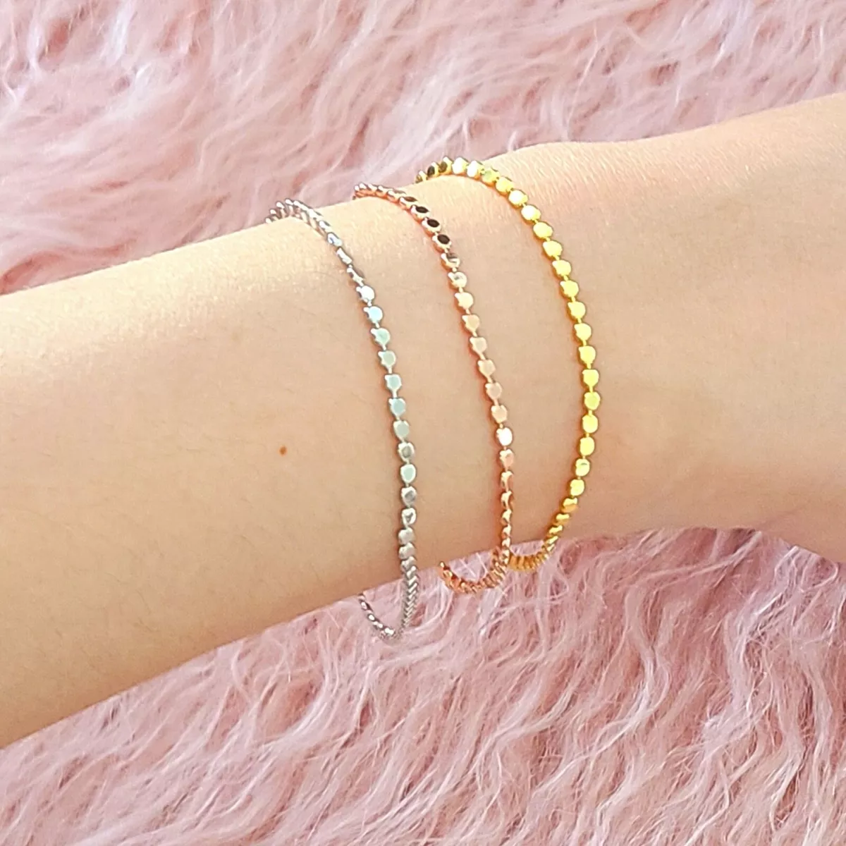 Rose gold bracelet chain deals