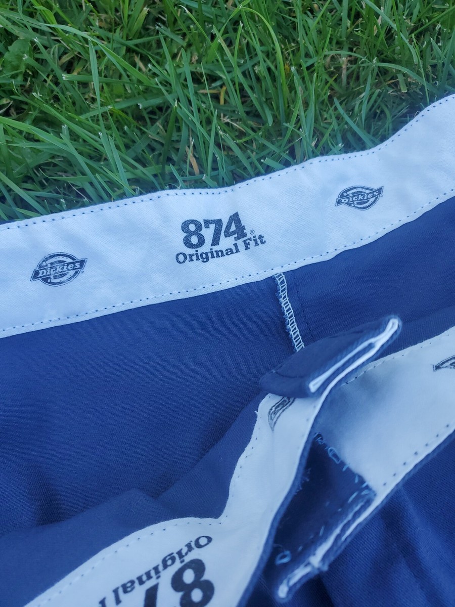 Dickies 874 Original Fit Mens Navy Blue Altered 58x32 | eBay
