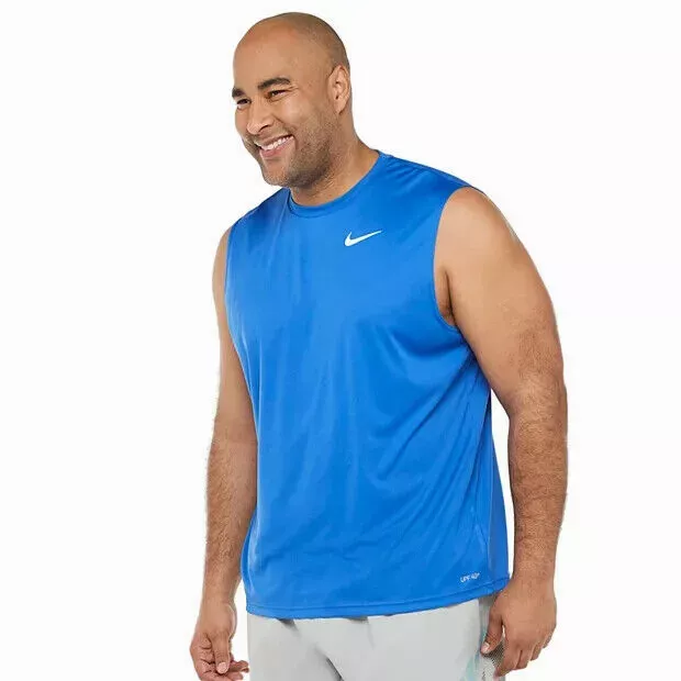 NWT NIKE MEN S HYDROGUARD Big Tall Tank Top Swim T Shirt Royal Blue