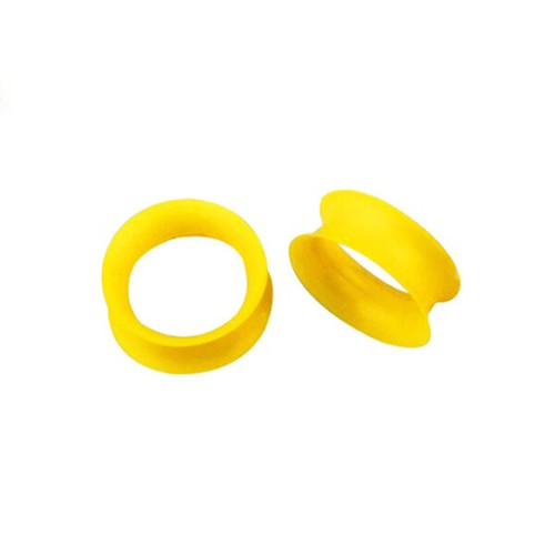 2pc Multicolor Thin Silicone Double Flared Flesh Tunnel Ear Plug Gauge Expander - Picture 8 of 19
