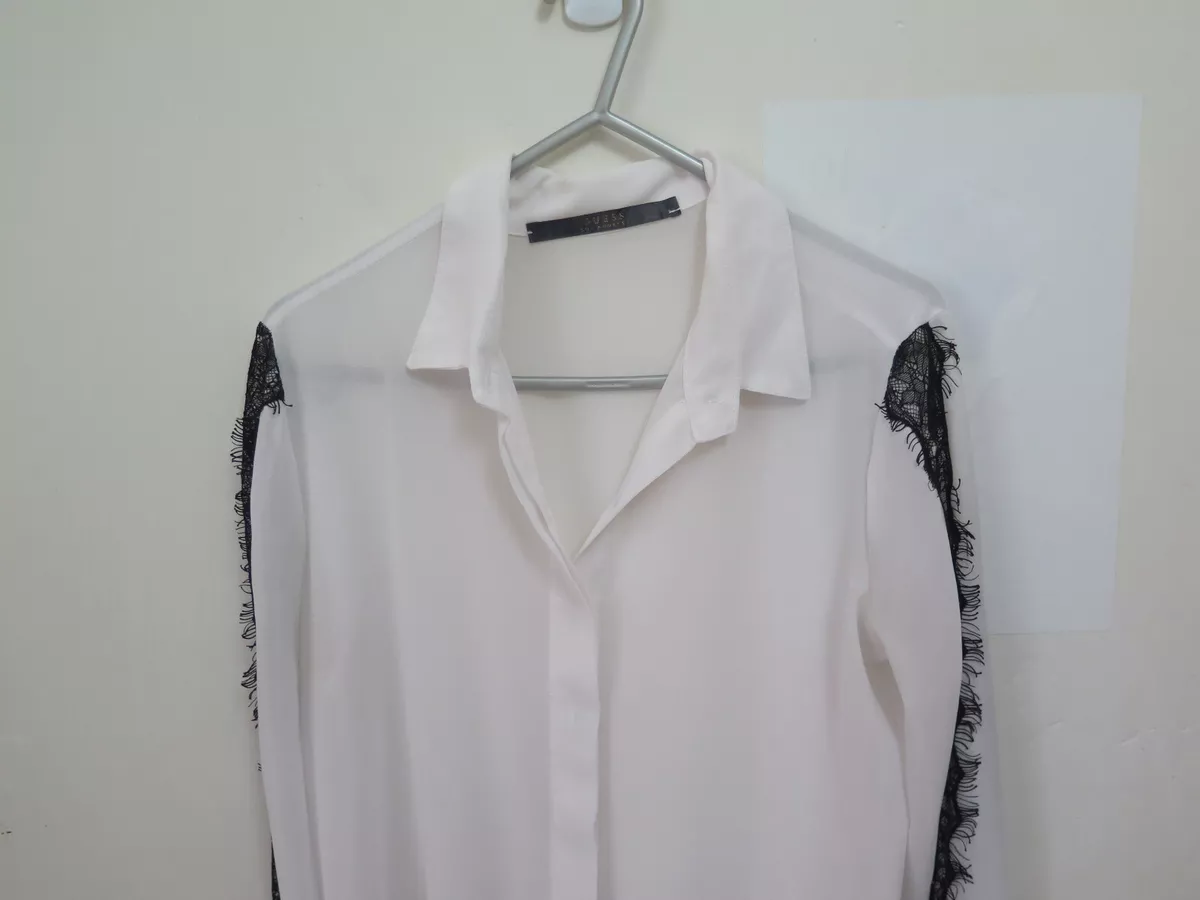 Guess top white blouse