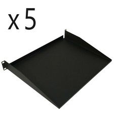 5 Pack - Cantilever Relay Rack Mount Steel Server Monitor Shelf 19" 1U 15" Deep