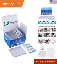 Lint-Free Screen Wipes for Glasses, Tablets, and Smartphones - Pack of 100