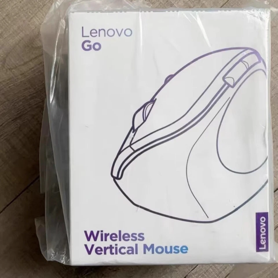 Original Lenovo Go Ergonomic Design Vertical Wireless Mouse For PC & Laptop-Gray - Image 2 of 4