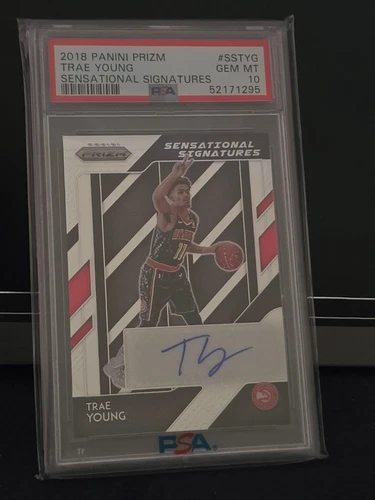 2018 Panini Prizm Sensational Signatures Trae Young RC Rookie AUTO PSA 10