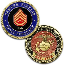 United States Marine Corps Staff Sergeant E6 Coin
