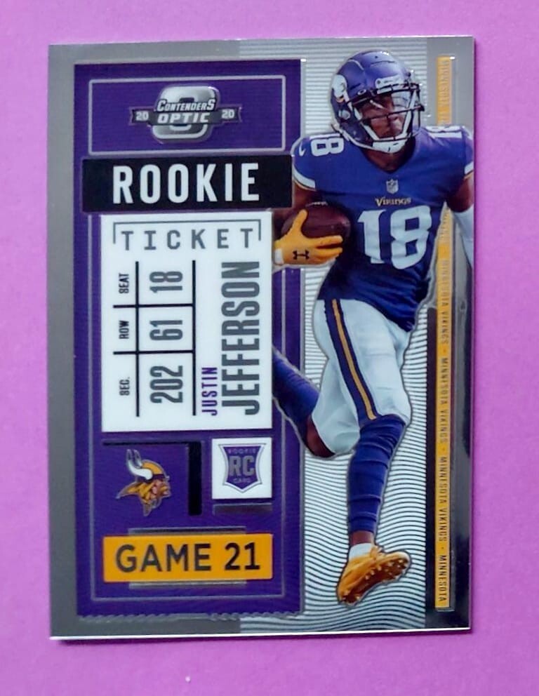 2020 Contenders Optic RC JUSTIN JEFFERSON Rookie Ticket #86 Vikings