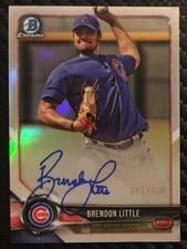  2018 Bowman Chrome Prospects Brendon Little Refractor Auto 286/499 Chicago Cubs