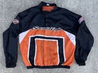 Harley Davidson Jacket Mens Large Black Racing Screamin Eagle Nylon