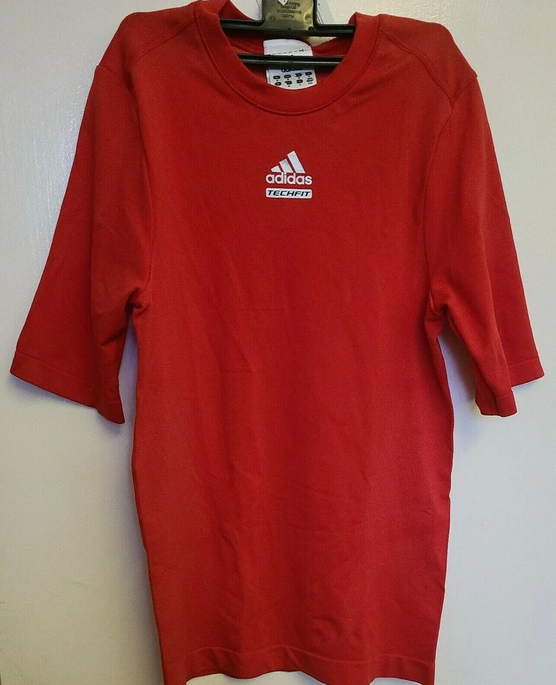 Adidas Boys Techfit Prep Top Compression Base Layer Climacool S M XL P92365 (KK) - Image 3 of 4