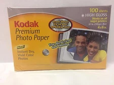 KODAK Premium Photo Paper 4X6 High Gloss Instant Dry 100 Sheets - Sealed