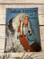 VTG Indian Crafts and Beadwork Booklet #HP-169 by Hazel Pearson Handicraft 1968