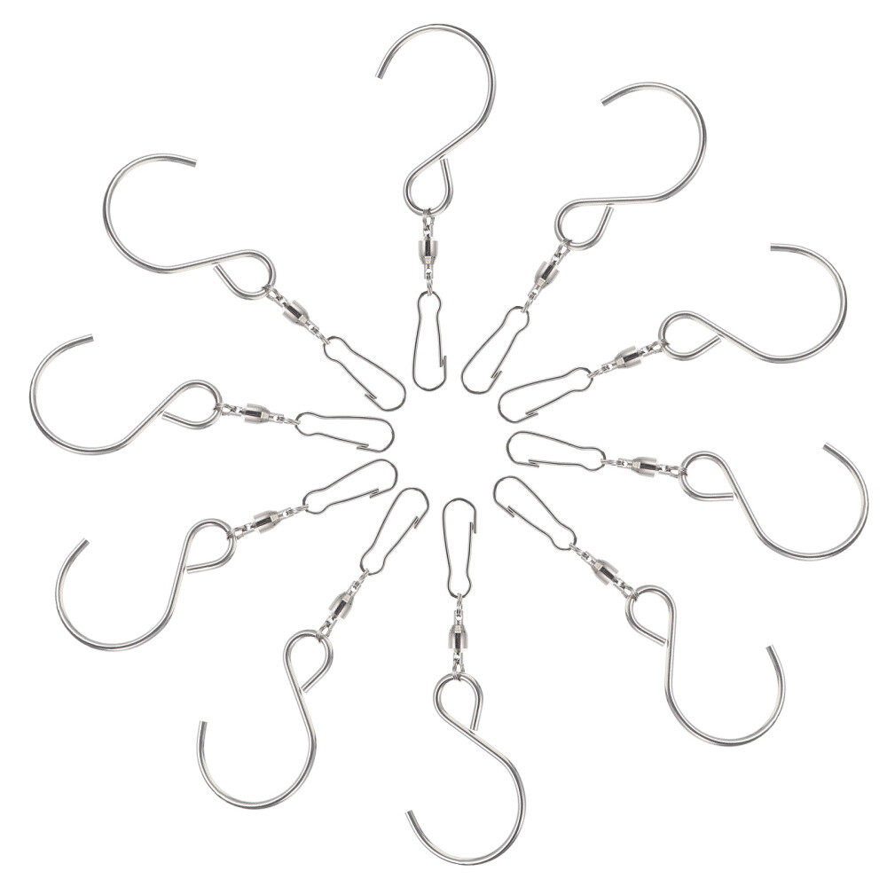 10 Pcs Swivel Hooks Wind Chime Hook Outdoor Hooks Hanging Decorative Hook