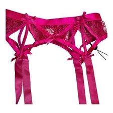 For Love Lemons Soutache Lace Garter Belt Hot Pink Size Small New