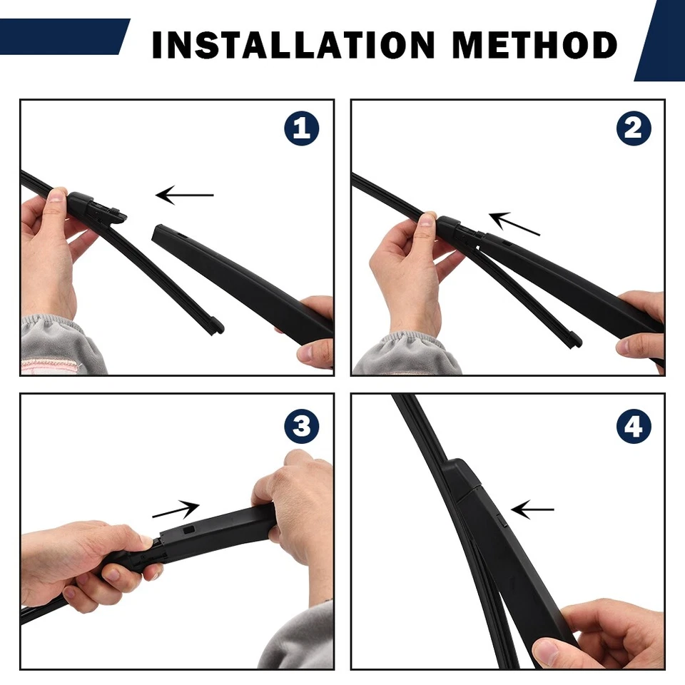 Rear Windshield Wiper Blade Arm Set for VW Golf MK6 2009-2013, MK7 2013-2020 - Image 4 of 4