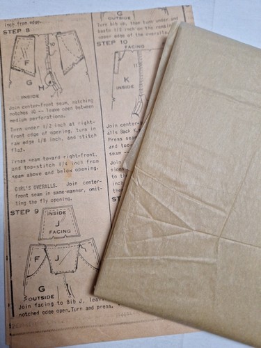 Jacket Blouse Overalls Bibs Shorts Girl Boy 3 3T Advance 4440 Sewing Pattern VTG - Picture 5 of 7