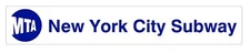 New York City Subway Railroad Railway Train Sticker Decal