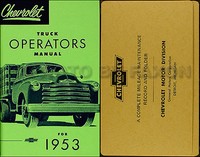 1953 Chevy Pickup Und Truck Owner Manuell Mit Umschlag Chevrolet Owner FüHrung