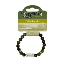 Connemara Marble Courage Message Bracelet