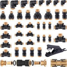 39PCS DOT Air Line Fittings Kit Brass Push to Connect Quick Truck Hose Repair