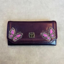 ANNA SUI Long Wallet with Clasp Closure Butterfly 