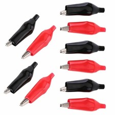 10pcs 28mm Insulated Crocodile Alligator Clips Electrical Test Clamps 5A Jumper