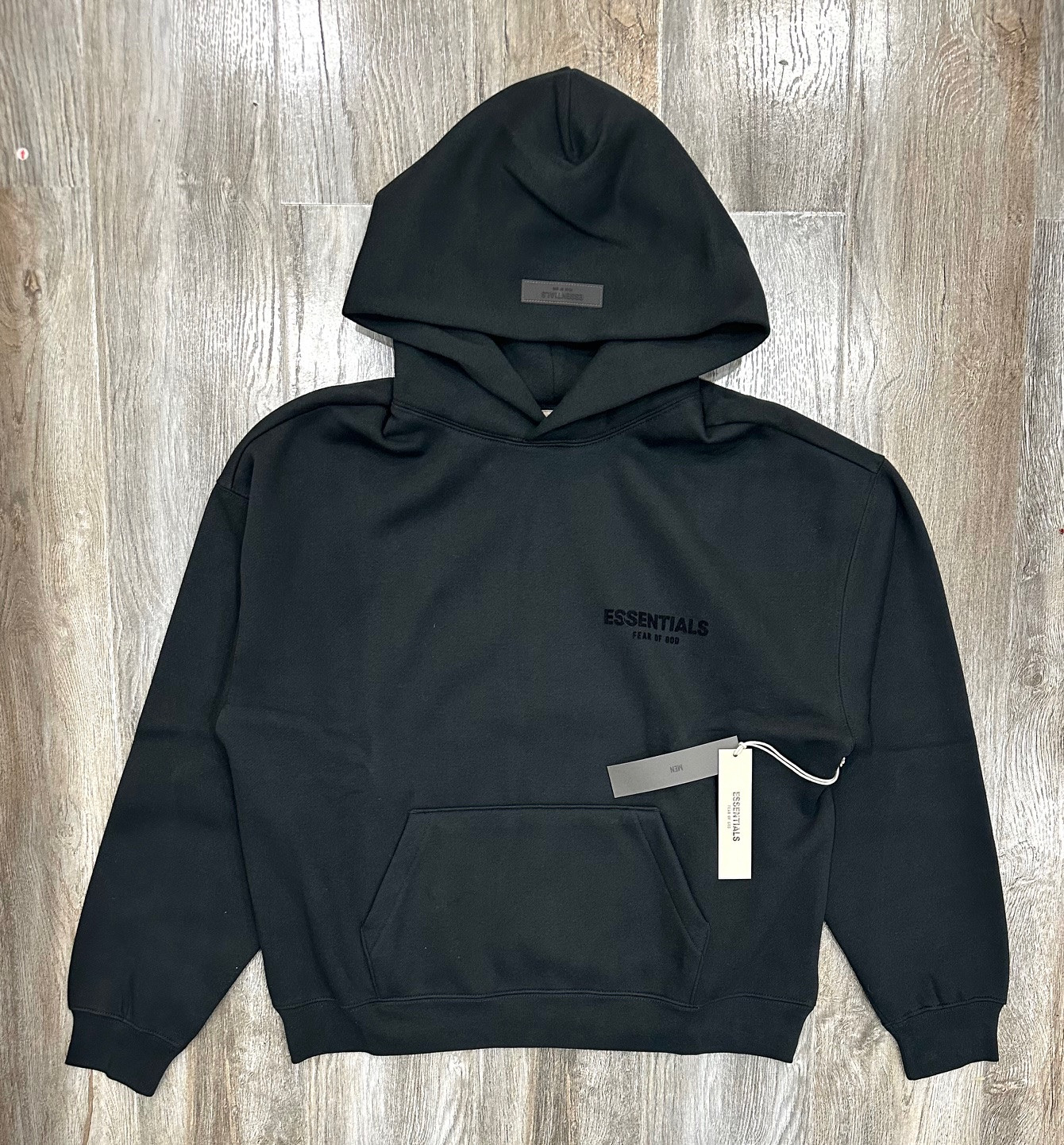 Essentials Fear of God Men's SS22 Oversized Black Stretch Limo Hoodie Sweatshirt