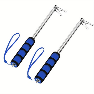 Anley 2 Pcs 5 Ft Telescopic Handheld Flagpoles Extendable Collapsable Flag Pole