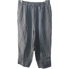 FLAX by Jeanne Engelhart Pants Womens Small Wide Leg Relaxed Fit Linen Casual