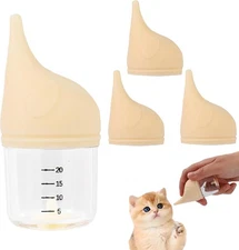 Kitten Bottle Feeding Kit for Nursing, Milk Bottles 20ML, Yellow 