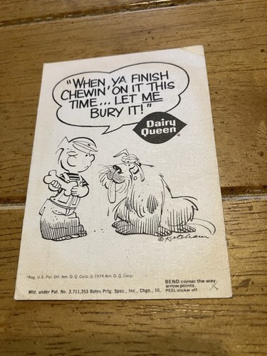 Vintage 1974 Dairy Queen Trading Card - Bild 2 von 3