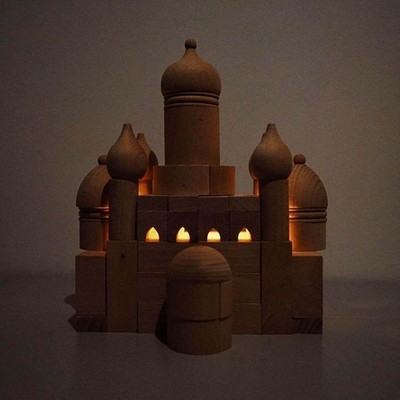 Set 55 Teile Burg Bausteine Stapelsteine Bau Spielzeug Pädagogisch