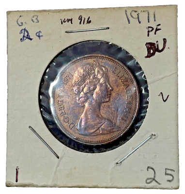 コレクション 2NEW PENCE DGREG F.D1971 ELIZABETH11 1971 2 NEW PENCE British Queen Elizabeth II DG REG FD Original