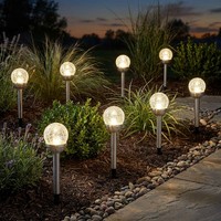 AußEnlampe Solarleuchte Gartenlampe Erdspieß Edelstahl Led Steckleuchte 8Er Set