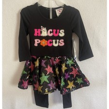 Counting Daisies Toddler 2-Piece Halloween Tutu Dress  Leggings Hocus Pocus 2T