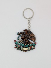 Mexican Emblem Eagle Keychain - One Sided MDF Mexico Flag Symbol 1.3"